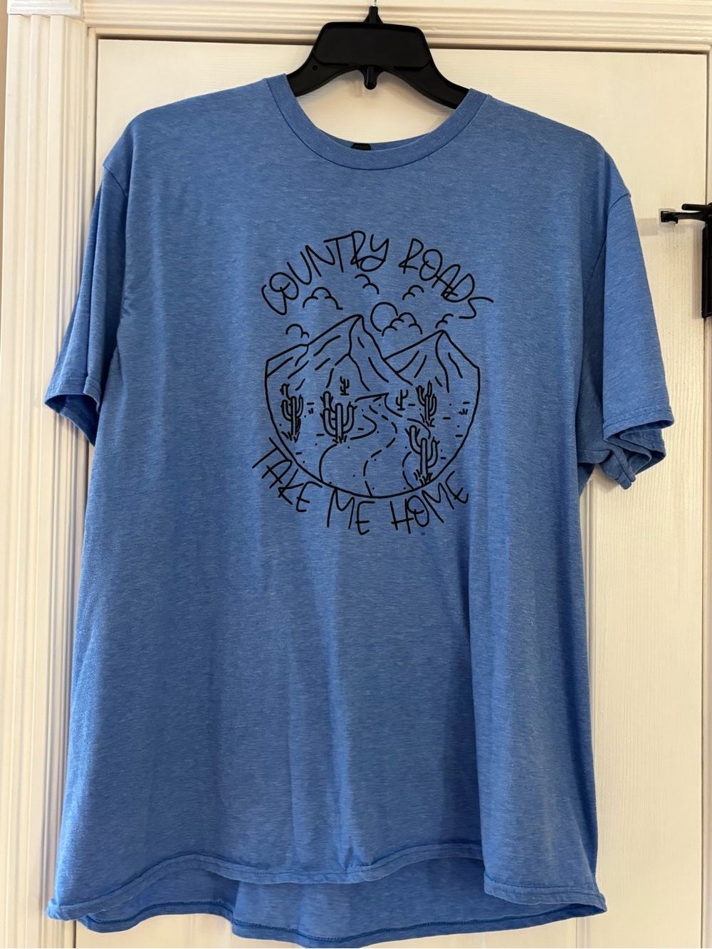 Gildan Blue Short Sleeve Graphic Tee - Country Roads Design